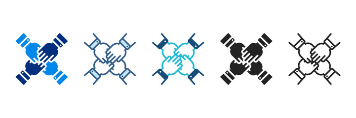 Unity Icon Set Multiple Style Vector Illustration