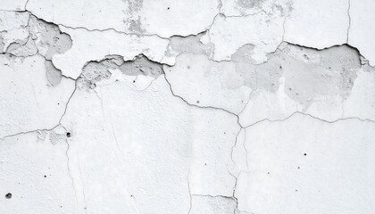 Obraz premium Cracked white painted wall texture