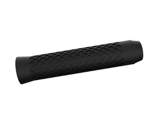 Sleek Black Rubber Hand Grip with Textured Square Pattern for Bikes, Cycles, and Motorcycles. Durable Anti-Slip Handlebar Accessory, Isolated on Transparent PNG for Product Design and Sport Gear.