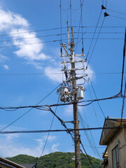 住宅街の電柱