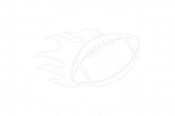 Burning white rugby ball, blazing with intense flames, isolated on transparent background for dynamic sports visual design