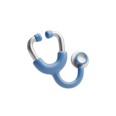 3D Stethoscope Icon. Medical equipment for doctors and nurses. Healthcare and medicine concept illustration isolated on  transparent background.