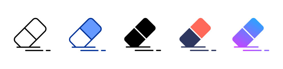 Erase icon sheet multiple style collection