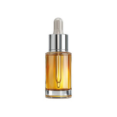 Naklejka premium Amber Essential Oil in Glass Dropper Bottle