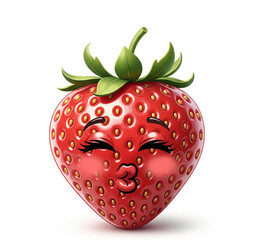 Obraz premium heart shaped strawberry