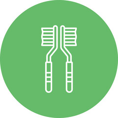 Fototapeta premium Toothbrushes Icon