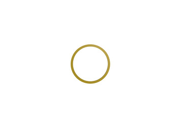Gold ring frame. Luxury round shape for an image. 3d