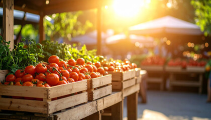 Marktstand Tomaten