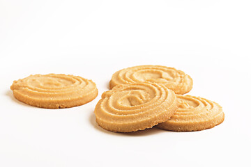 Shortbread Cookies isolated on white background