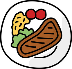 Steak from top line icon