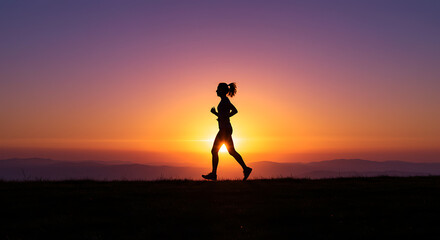 silhouette of a young woman