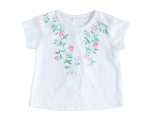 A set of soft, light gray cotton baby top and trousers, a cozy and simple outfit, isolated on a white background.