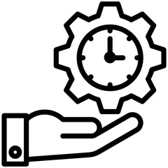 time management  icon for Self improvement, business, website, application, printing, document, poster design, etc