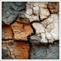 Fototapeta premium Abstract Desaturated Bark Texture in Earthy Tones