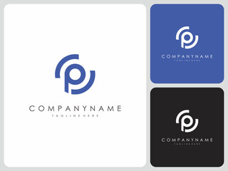 vector logo initial P