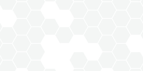 Abstract paper Hexagon white Background ,light and shadow ,Vector