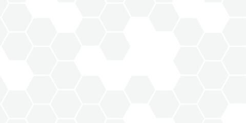 Abstract paper Hexagon white Background ,light and shadow ,Vector