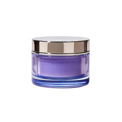 Luxury Purple Face Cream in Elegant Glass Jar