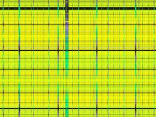 Abstract grid pattern in yellow, green, and black colors.