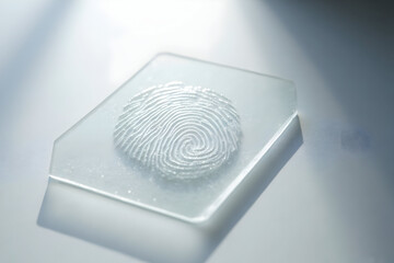 Fingerprint on Glass Close-up for Security and Identification