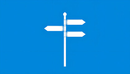 Blank Signpost with Direction, Choice, and Blue.