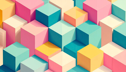 Obraz premium Colorful 3D Cube Abstract Background.