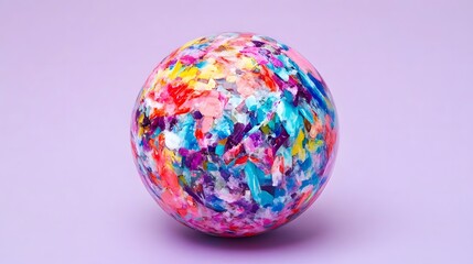 Abstract Colorful Sphere Multicolored Paint Splatter Ball Art