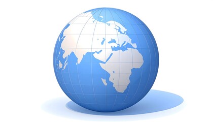 Obraz premium 3D globe, light blue