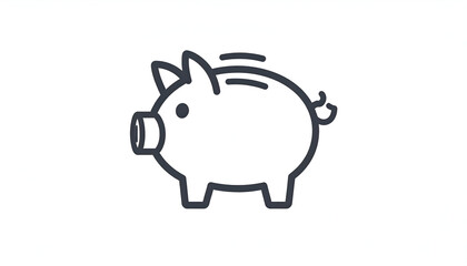 Piggy Bank Savings Icon.