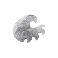 Carved Alabaster Wave Design, Abstract Art, Decorative Element
