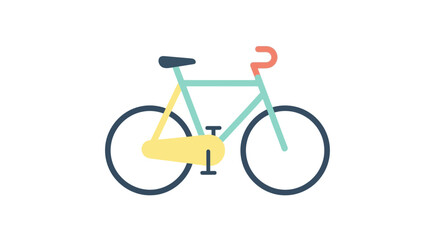 Fototapeta premium Minimalist bicycle icon design, offering a clean and visually appealing illustration