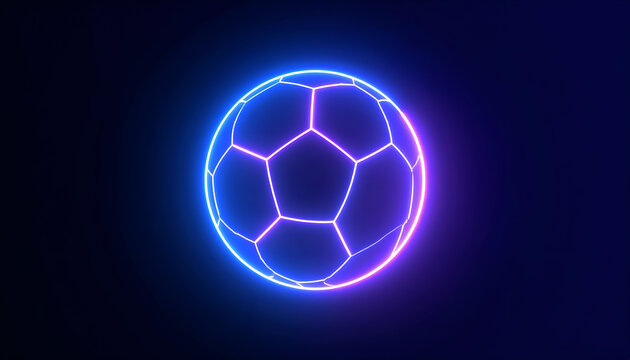 Neon Soccer Ball Glow Dark. - Powered by Adobe