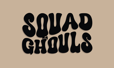 Squad Ghouls retro text design