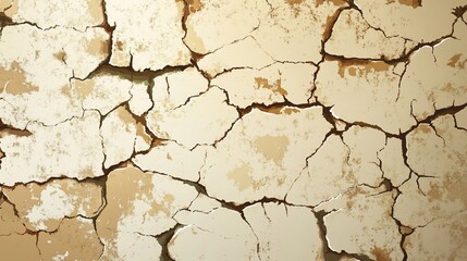 Fototapeta premium Dry Cracked Earth Texture Background with Natural Soil Degradation