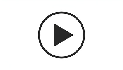 Play Button Icon with Circle, and Media.