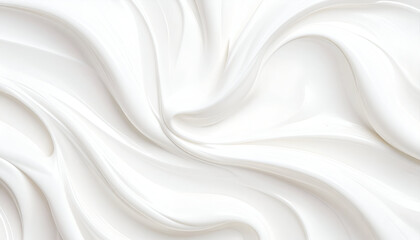 Obraz premium Swirling White Cream Texture.