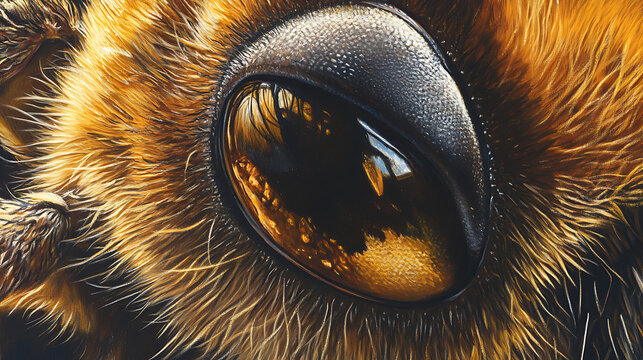 Close up bee eye