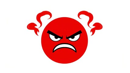 Angry emoji graphic illustration - Powered by Adobe