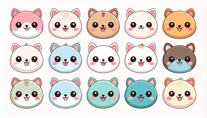 Fototapeta premium stylish and cute bubo vector icon set for creative designs projects, minimalistic