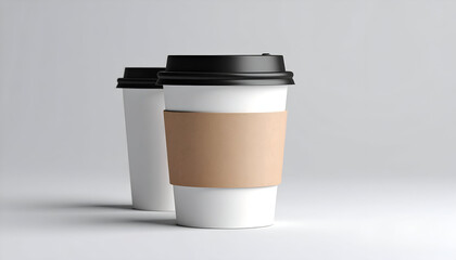 Two Coffee Cups with Blank, and Studio.