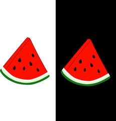 watermelon slice vector illustration