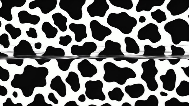 Black and white cowhide pattern