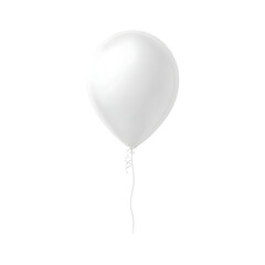 Single white balloon against black background