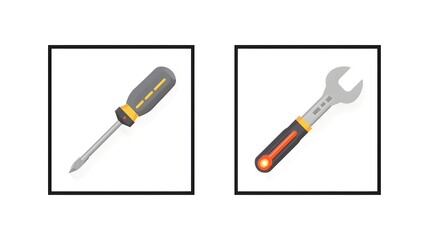 vector of workshop tools such as bolt wrenches