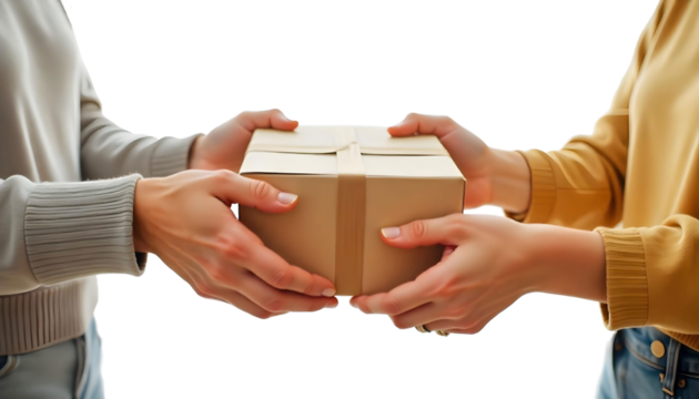 Two woman joyfully hold a box, representing the excitement of Black Friday and Cyber Monday shopping deals