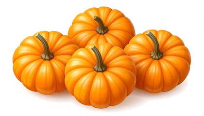 Obraz premium Group of four small pumpkins