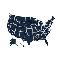 map of united states of america