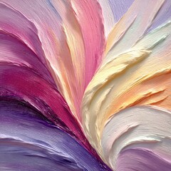 Elegant Flowing Pastel Brushstrokes Gradient Abstract Art