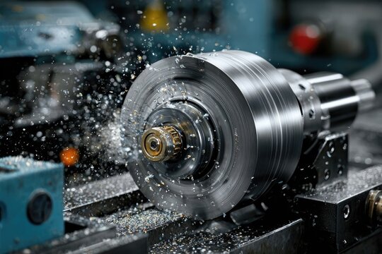 Metalworking Lathe in Action