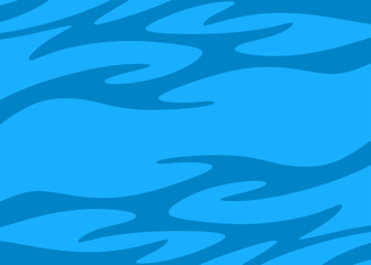 Minimalist blue background with cute wavy lines pattern